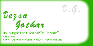 dezso gothar business card